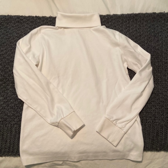 Girls Lands' End white turtleneck, Size 10-12 - Picture 1 of 5